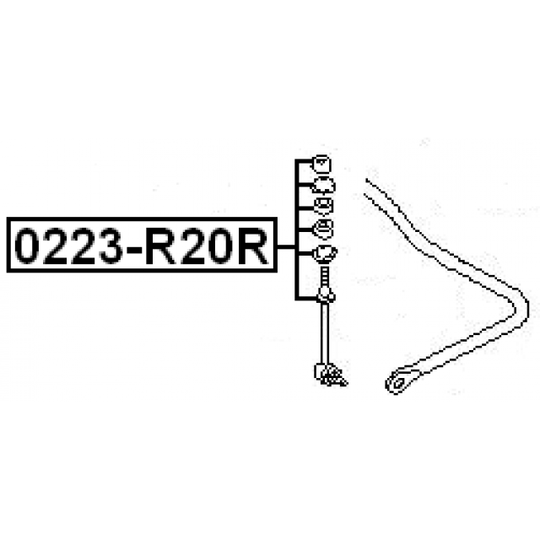 0223-R20R - Rod/Strut, stabiliser 