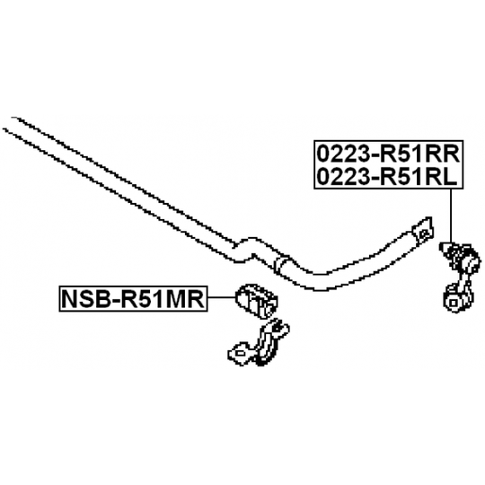 0223-R51RR - Rod/Strut, stabiliser 
