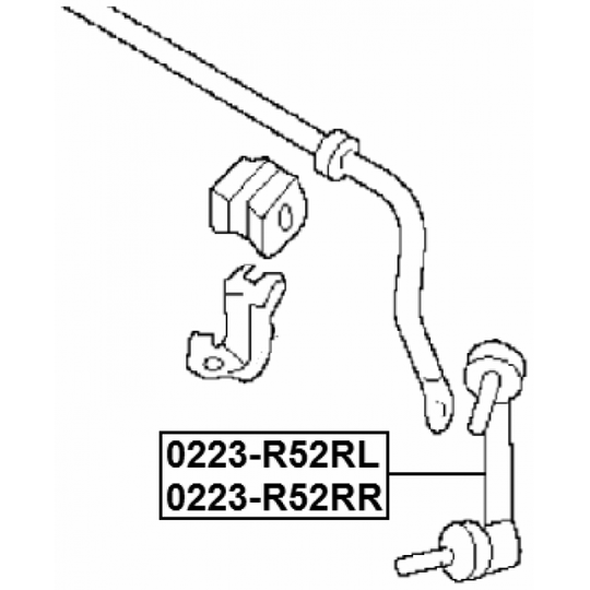 Biellette de barre stabilisatrice FEBEST 0223 R52RL — vue 2