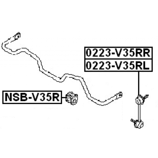0223-V35RL - Rod/Strut, stabiliser 