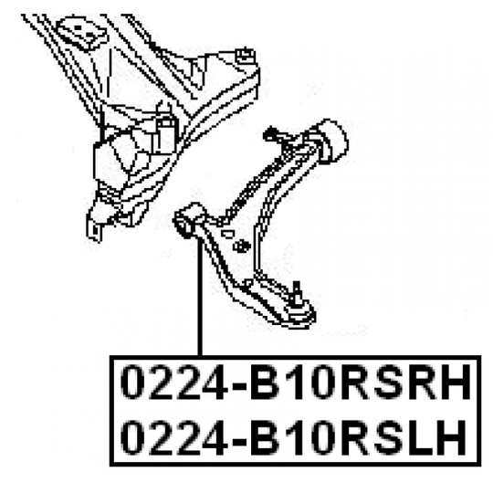 0224-B10RSLH - Track Control Arm 