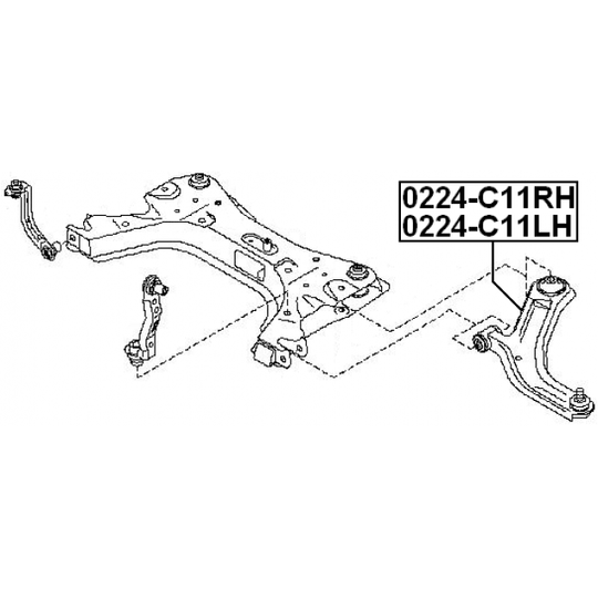 0224-C11LH - Track Control Arm 