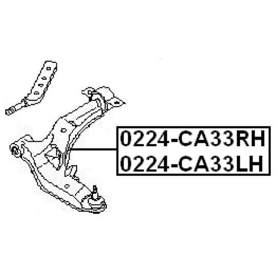 0224-CA33LH - Track Control Arm 