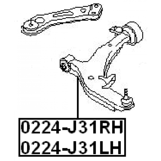 0224-J31LH - Track Control Arm 