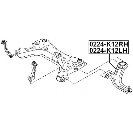 0224-K12RH - Track Control Arm 