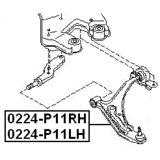 0224-P11LH - Track Control Arm 