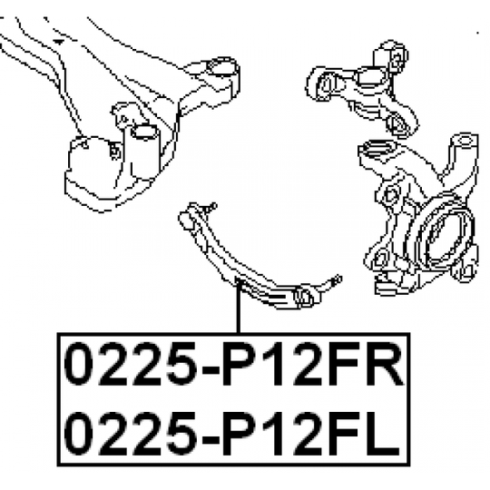 0225-P12FL - Track Control Arm 
