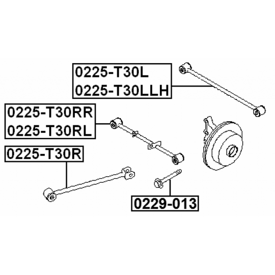0225-T30LLH - Track Control Arm 