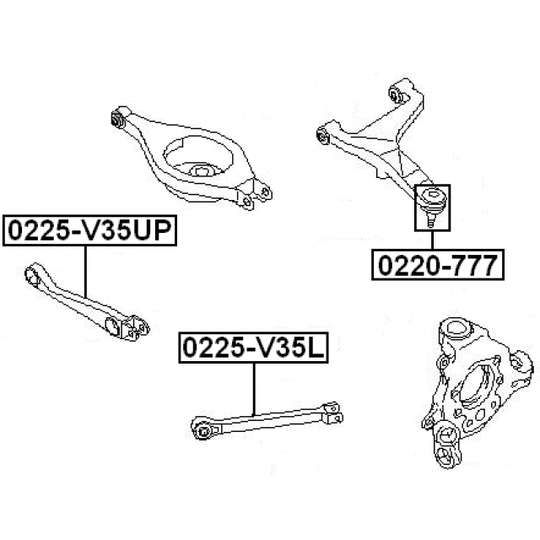 0225-V35L - Track Control Arm 