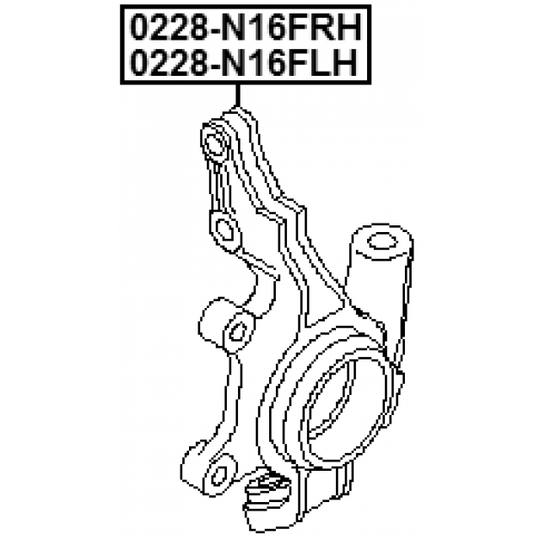 0228-N16FRH - Stub Axle, wheel suspension 