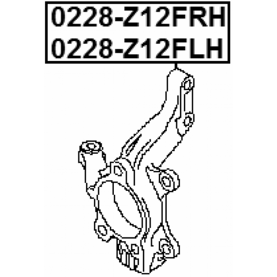 0228-Z12FLH - Spindelbult, hjulupphängning 