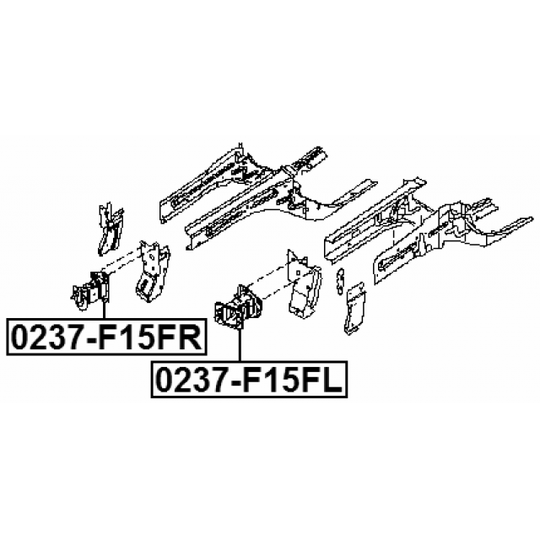 0237-F15FR - Mounting Bracket, bumper 