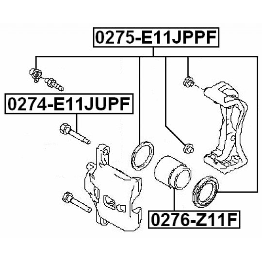 0274-E11JUPF - Guide Bolt, brake caliper 