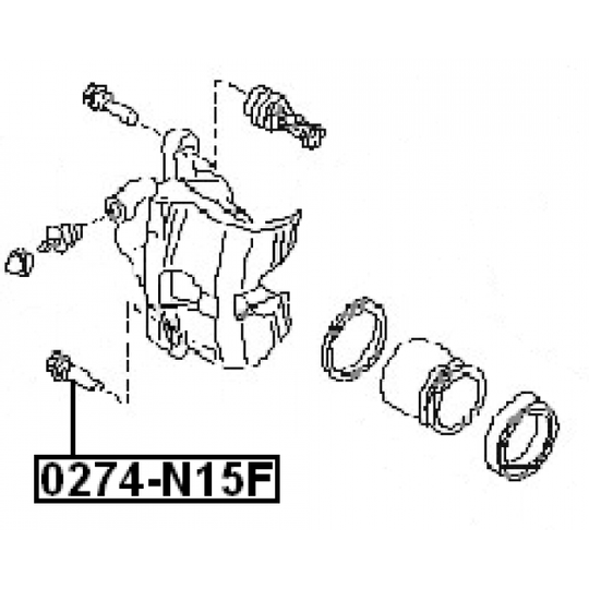 0274-N15F - Guide Bolt, brake caliper 