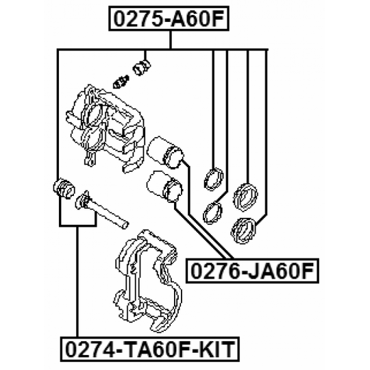 0275-A60F - Repair Kit, brake caliper 