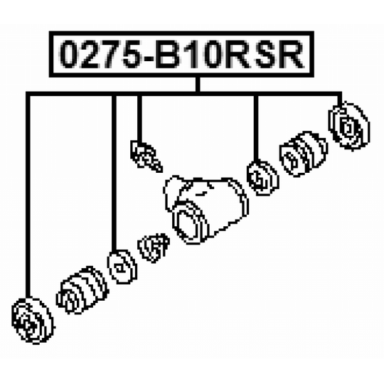 0275-B10RSR - Reparationssats, bromsok 