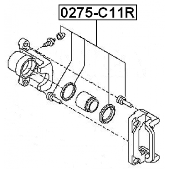 0275-C11R - Remondikomplekt, Pidurisadul 