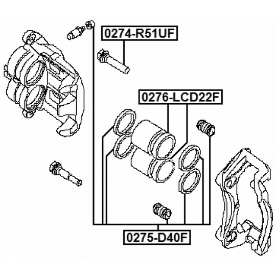 0275-D40F - Repair Kit, brake caliper 