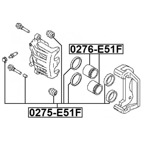 0275-E51F - Repair Kit, brake caliper 