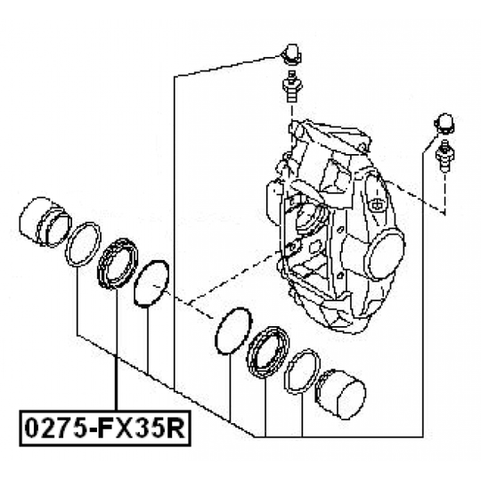 0275-FX35R - Reparationssats, bromsok 