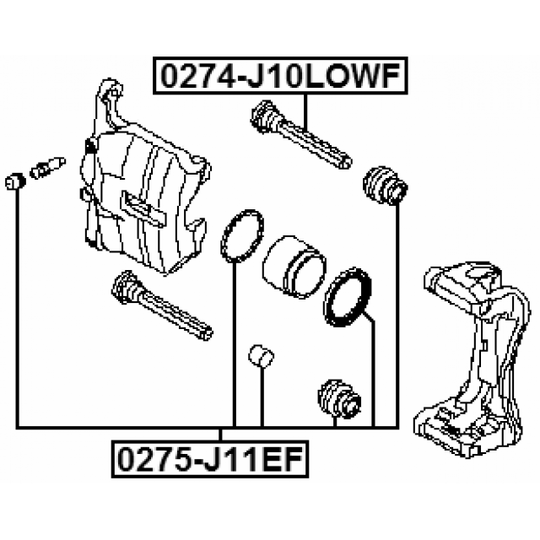 0275-J11EF - Repair Kit, brake caliper 