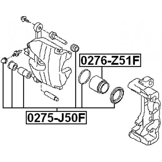0275-J50F - Repair Kit, brake caliper 