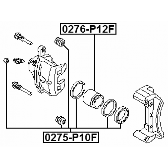 0275-P10F - Repair Kit, brake caliper 
