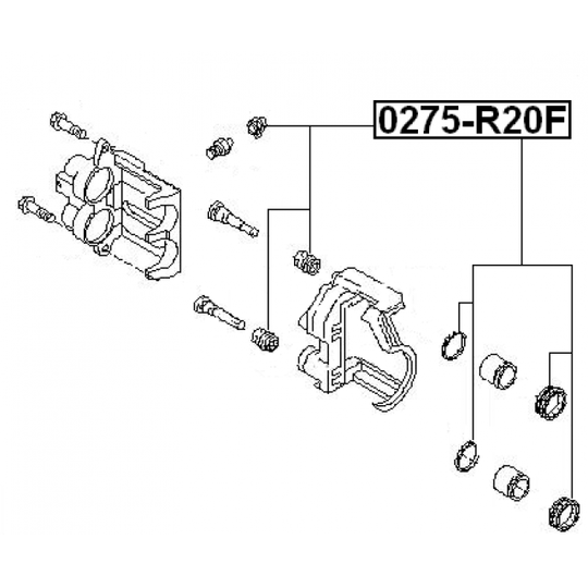 0275-R20F - Reparationssats, bromsok 