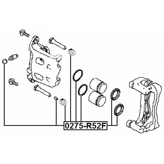 0275-R52F - Remondikomplekt, Pidurisadul 