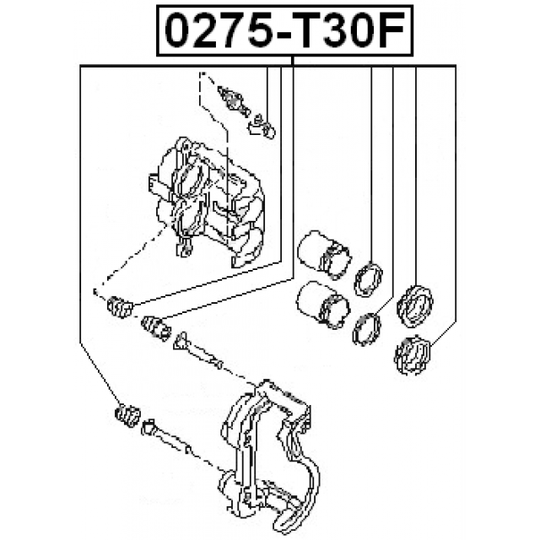 0275-T30F - Repair Kit, brake caliper 
