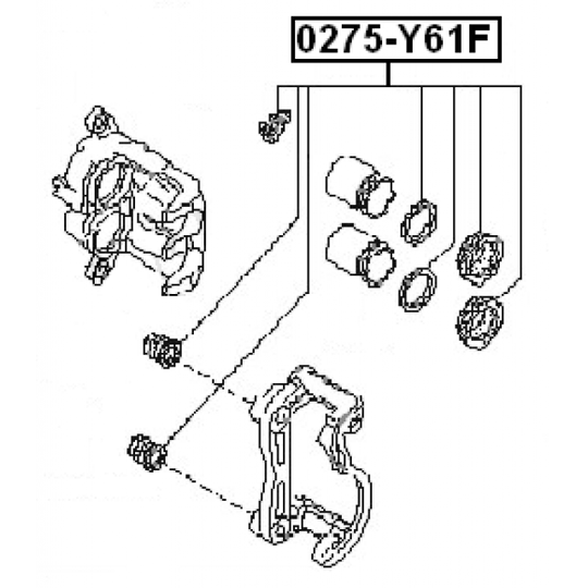 0275-Y61F - Repair Kit, brake caliper 
