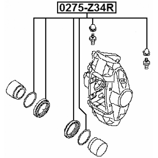 0275-Z34R - Repair Kit, brake caliper 