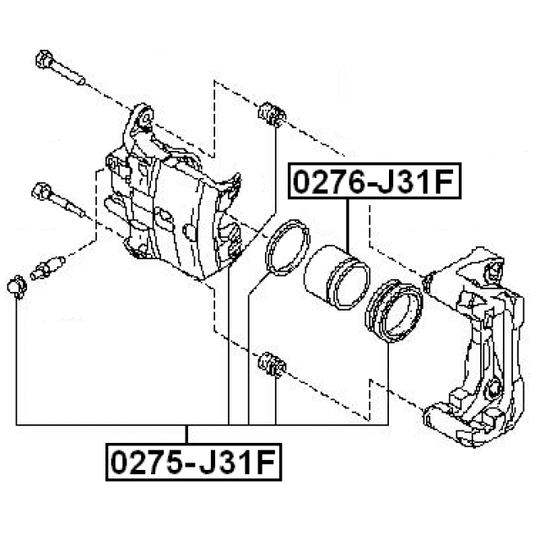 0276-J31F - Piston, brake caliper 