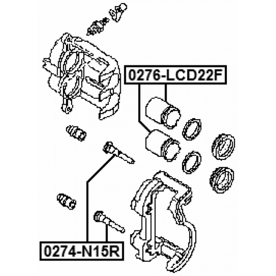 0276-LCD22F - Piston, brake caliper 