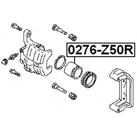 0276-Z50R - Piston, brake caliper 