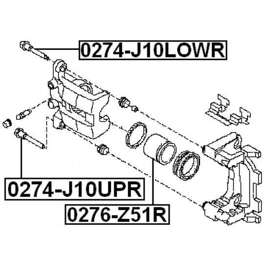 0276-Z51R - Piston, brake caliper 