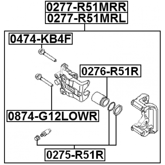 0277-R51MRR - Brake Caliper 