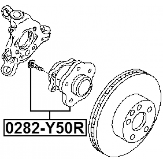 0282-Y50R - Pyörän napa 