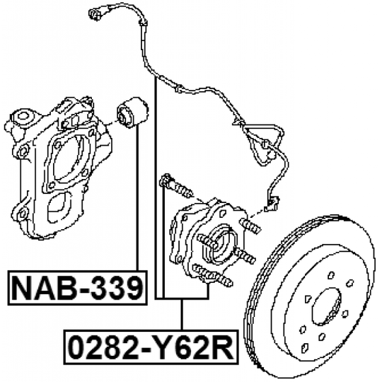 0282-Y62R - Pyörän napa 