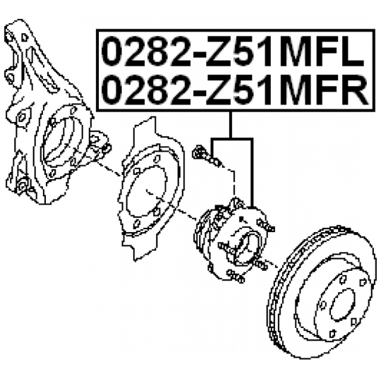 0282-Z51MFL - Wheel Hub 