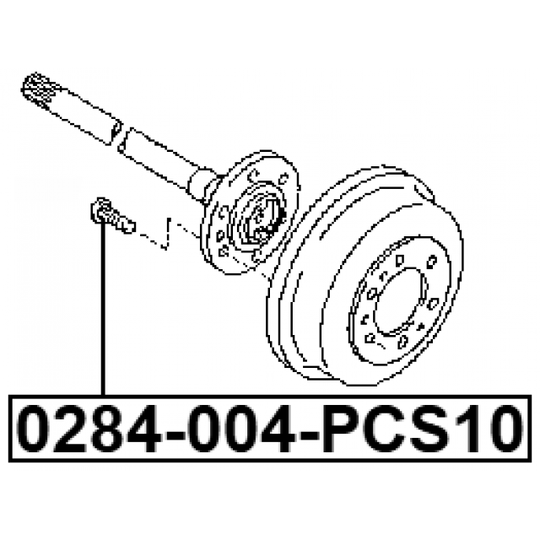 0284-004-PCS10 - Wheel Stud 