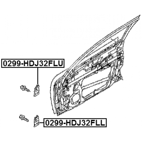 0299-HDJ32FLL - Dörrgångjärn 