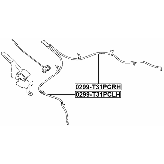 0299-T31PCRH - Cable, parking brake 