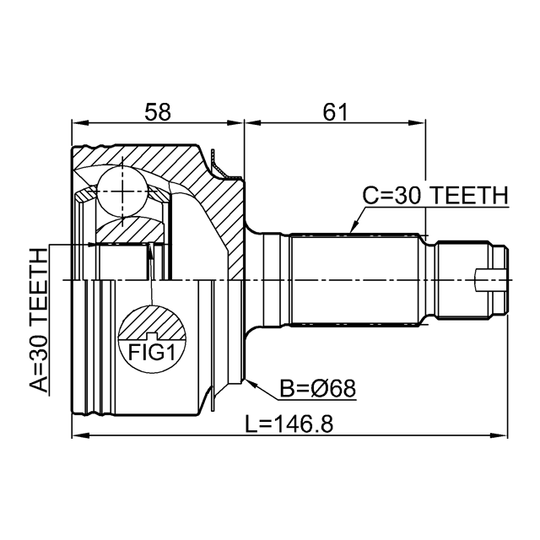 0310-CWAT - Joint Kit, drive shaft 