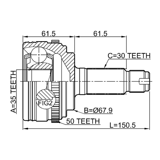 0310-MRVA50 - Joint Kit, drive shaft 