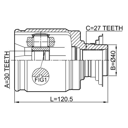 0311-CRVRH - Joint Kit, drive shaft 