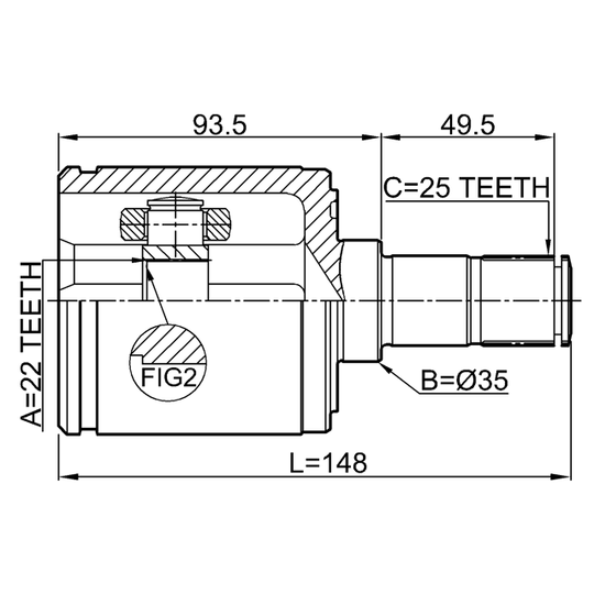 0311-ESATRH - Ledsats, drivaxel 