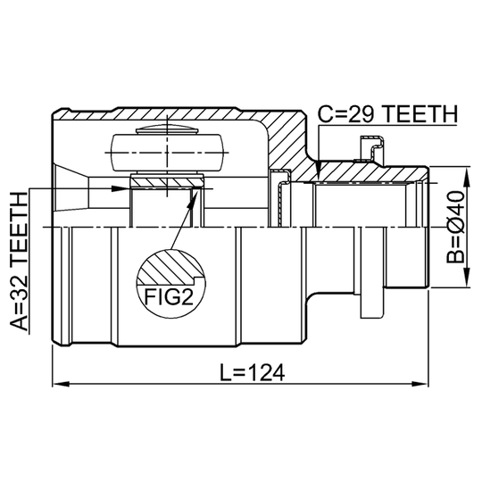 0311-YF4R - Joint Kit, drive shaft 