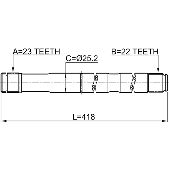 0312-ESATRH - Drive Shaft 