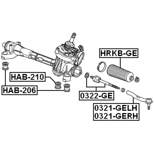 0321-GELH - Tie Rod End 